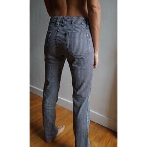 STRIPED BOOT CUT PANTS